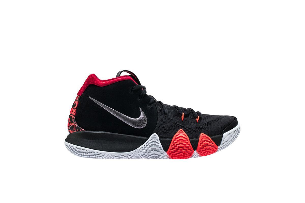 Kyrie 4 black and on sale red